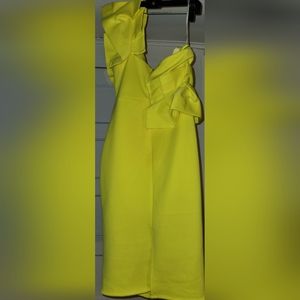 Yellow spandex dress